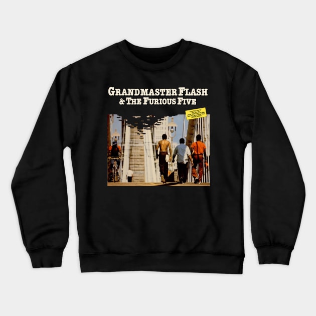 grandmaster flash walk Crewneck Sweatshirt by j and r